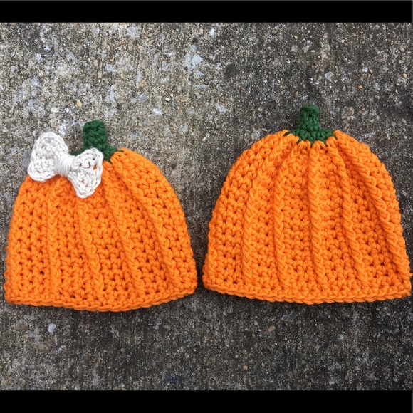 crochet pumpkin hat